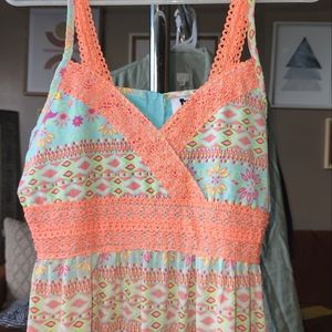 Tween diva long dress size 16 colorful neon color ✨️ New without tag.